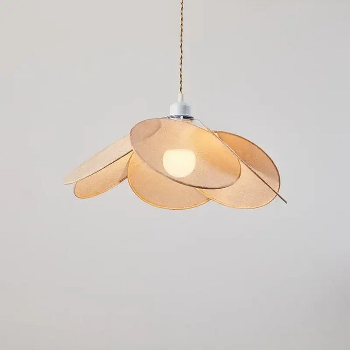 Suspension luminaire en tissu fleur style moderne raffiné