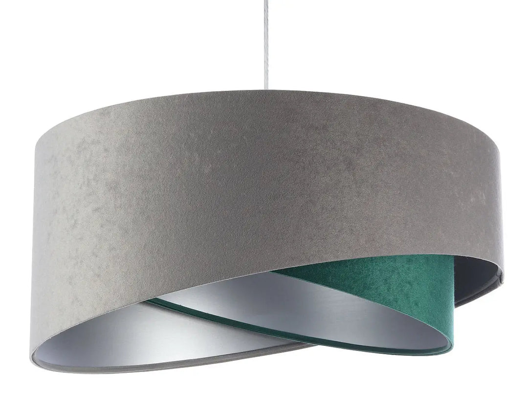 Pendant lamp Galaxy Velour 50 cm – Grey/Green/Silver