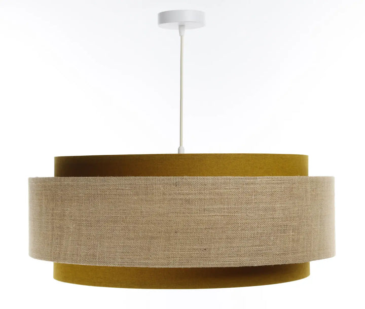 Suspension Luminaire | DOBLO CLASSIC (Moutarde /Beige/Doré)