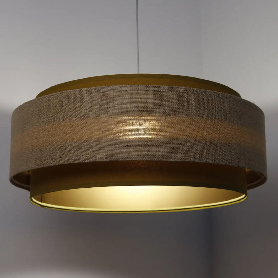 Suspension Luminaire | DOBLO CLASSIC (Moutarde /Beige/Doré)