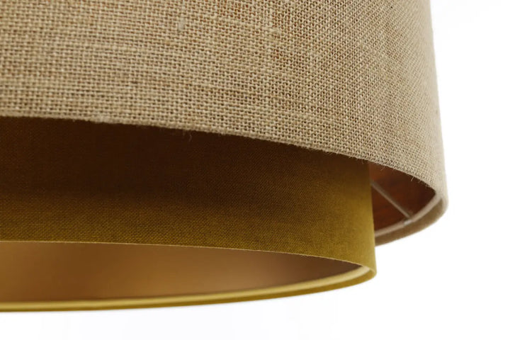 Suspension Luminaire | DOBLO CLASSIC (Moutarde /Beige/Doré)
