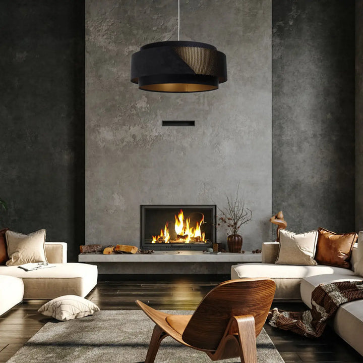 Suspension Luminaire | DOBLO CLASSIC (Noir/Doré)