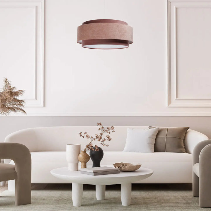 Suspension Luminaire | DOBLO CLASSIC (Rose/Blanc)