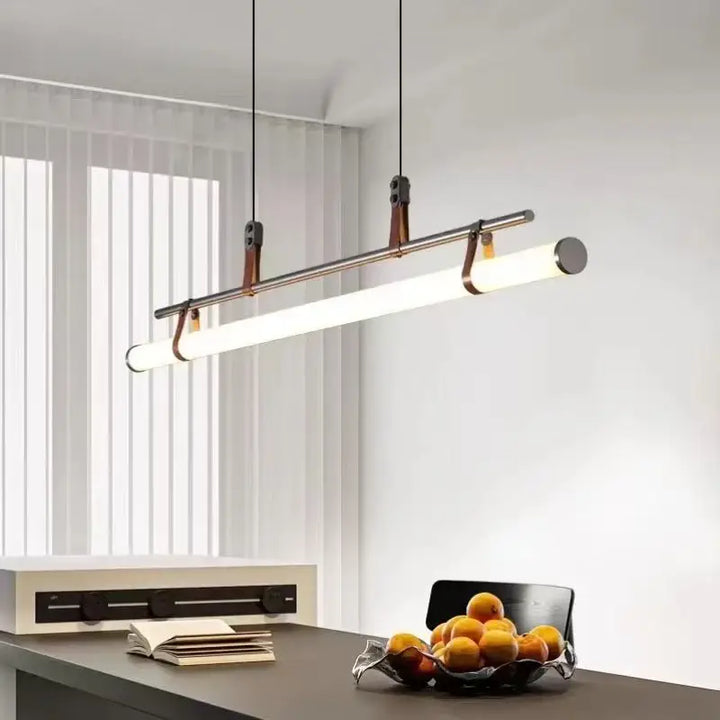 Suspension luminaire tube LED style industriel moderne

