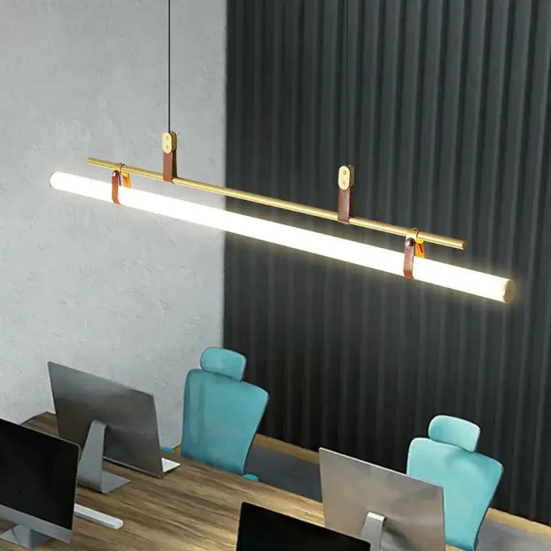 Suspension luminaire tube LED style industriel moderne

