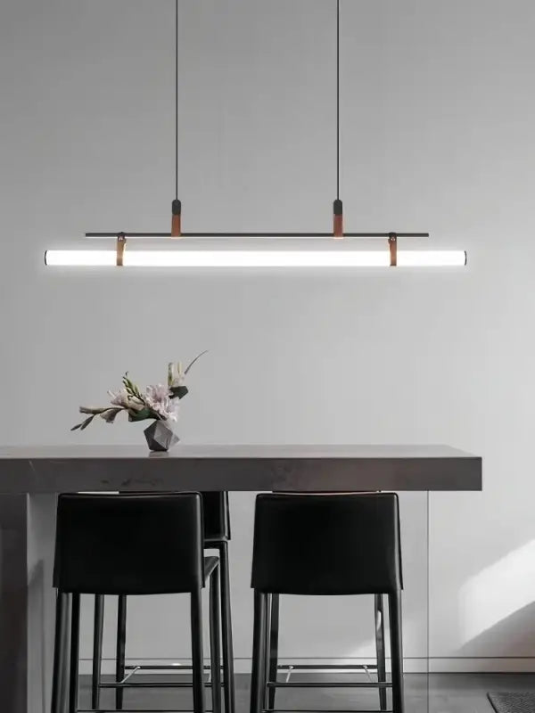 Suspension luminaire tube LED style industriel moderne

