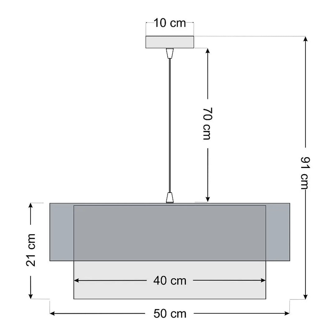 Suspension Luminaire | DUO (Turquoise/Argent)