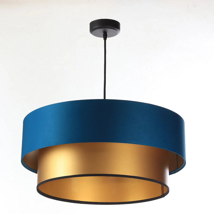 Suspension Luminaire | DUO (Turquoise/Doré)