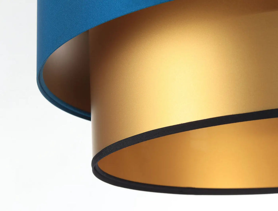 Suspension Luminaire | DUO (Turquoise/Doré)