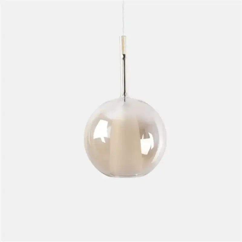 Suspension luminaire en verre ambré style moderne design