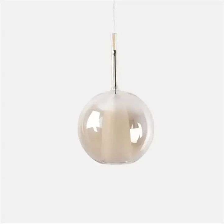 Suspension luminaire en verre ambré style moderne design