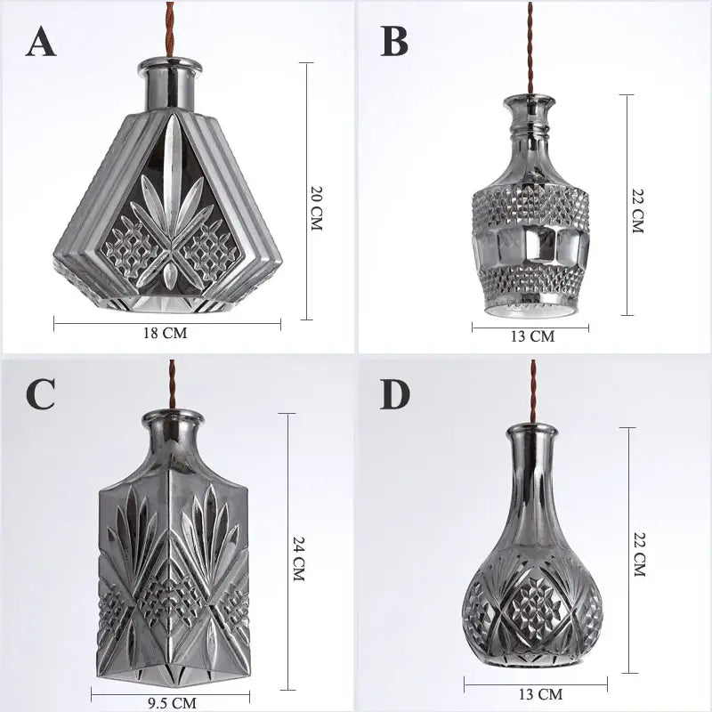 Suspension luminaire en verre ciselé style art déco élégant