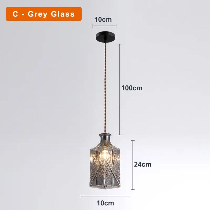 Suspension luminaire en verre ciselé style art déco élégant