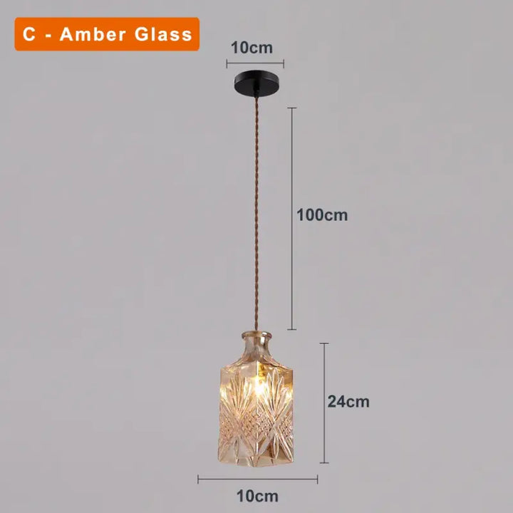 Suspension luminaire en verre ciselé style art déco élégant