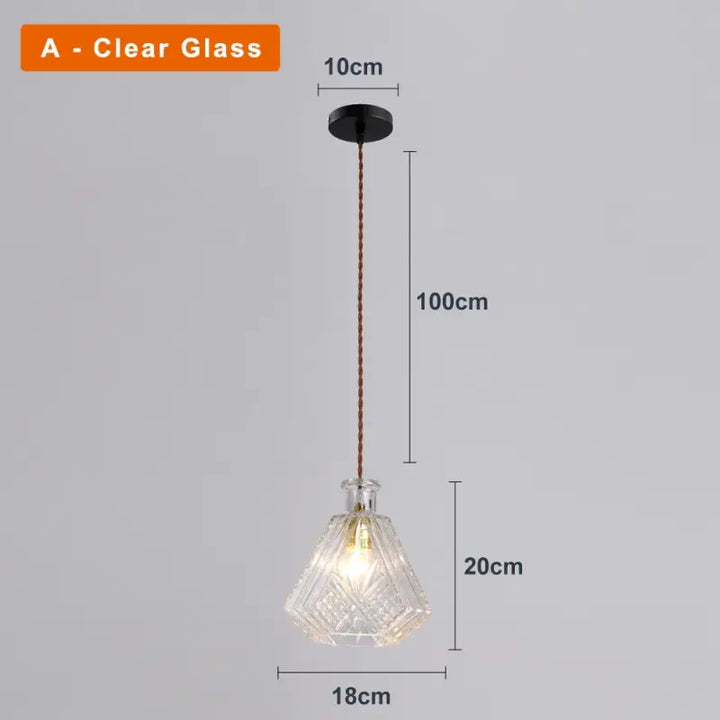 Suspension luminaire en verre ciselé style art déco élégant