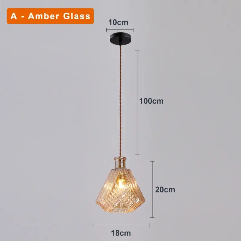 Suspension luminaire en verre ciselé style art déco élégant