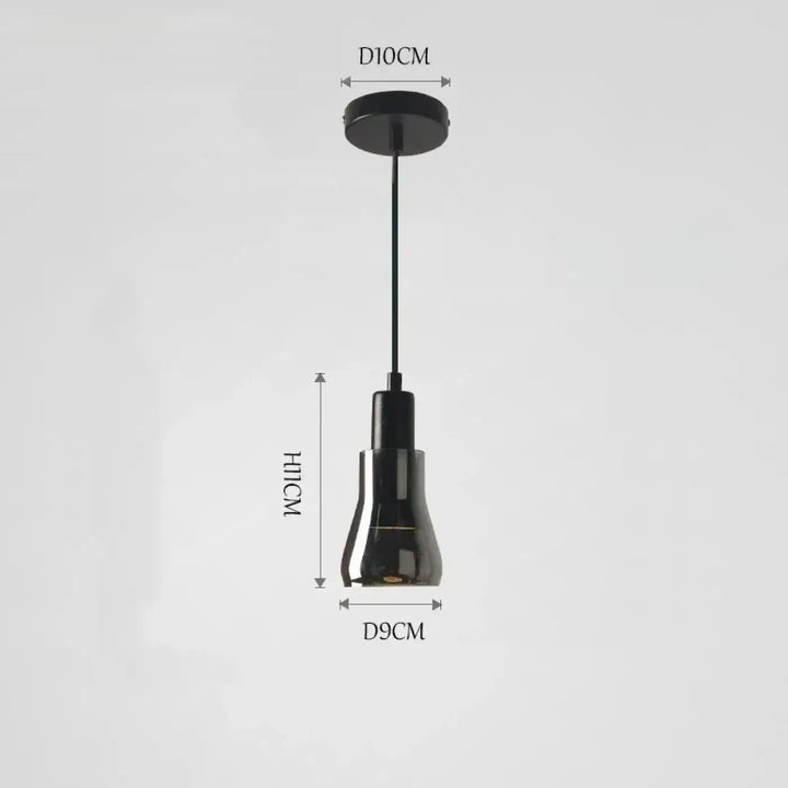 Suspension luminaire en verre fumé style moderne et design élégant