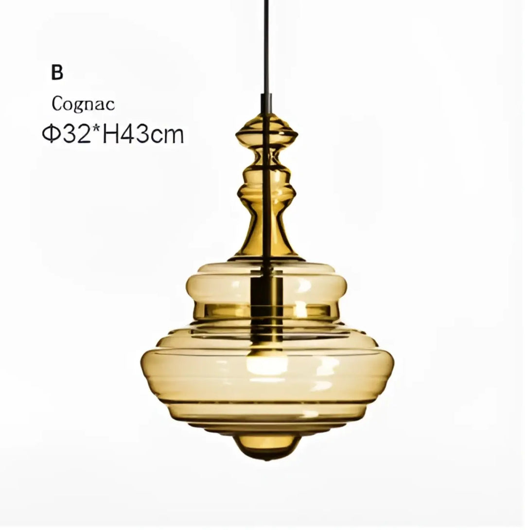 Suspension luminaire en verre style art déco élégant