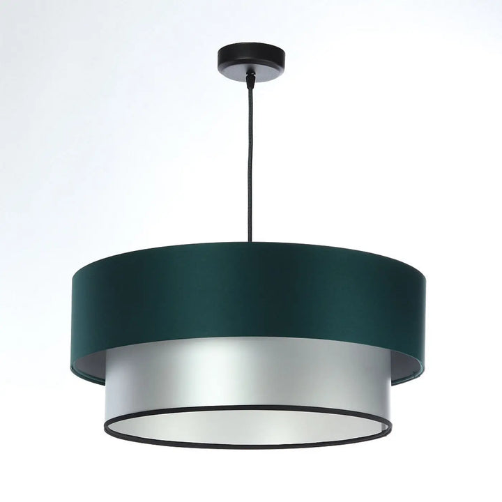 Suspension Luminaire | Duo (Vert Foncé/Argent)