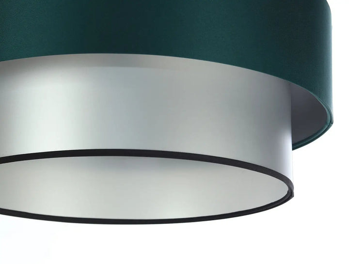 Suspension Luminaire | Duo (Vert Foncé/Argent)