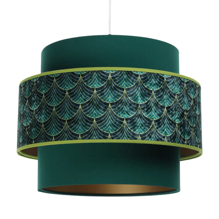 Pendant lamp Doblo – Green/Gold