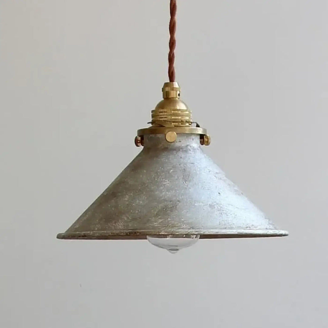 Suspension luminaire vintage design en métal et cuivre élégant