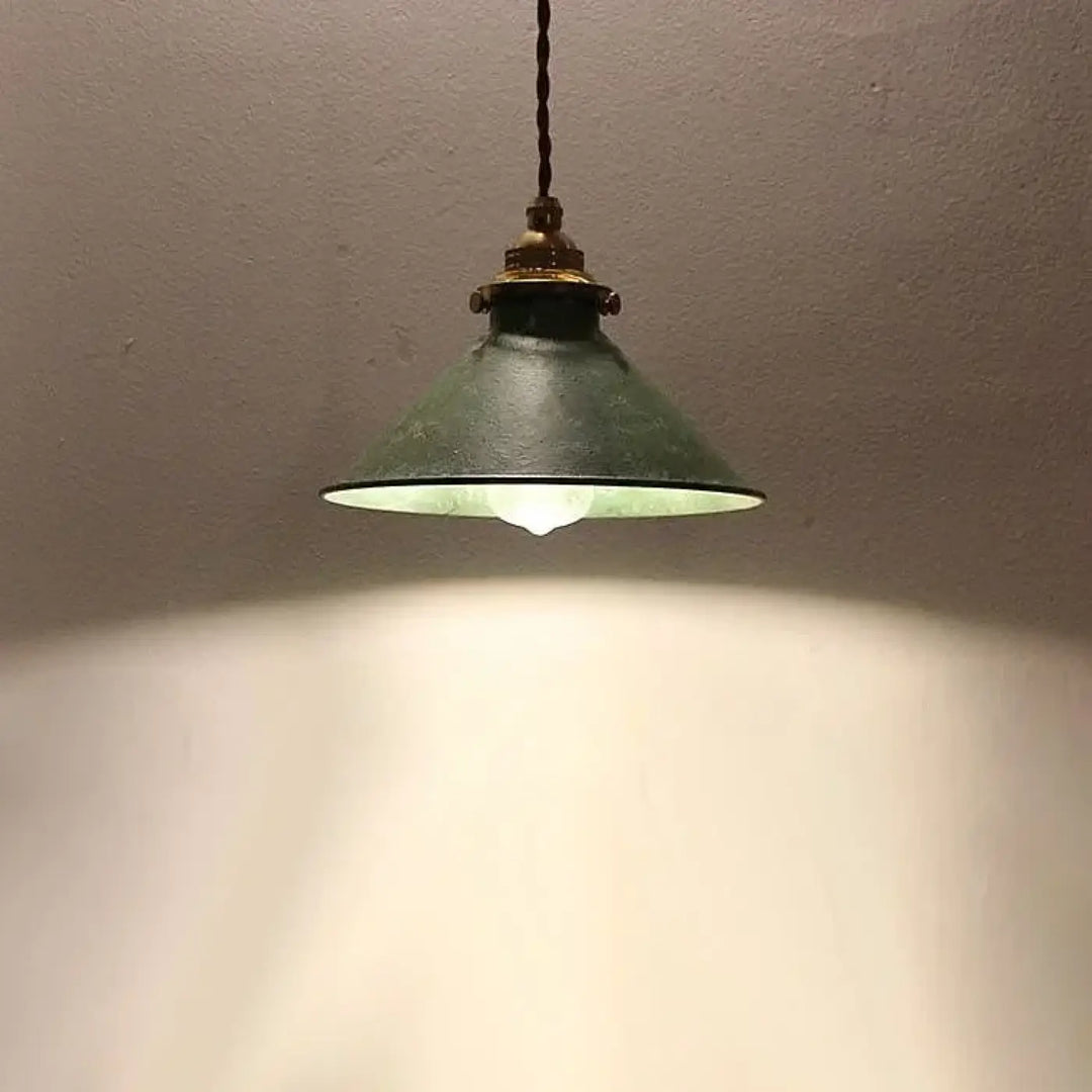 Suspension luminaire vintage design en métal et cuivre élégant