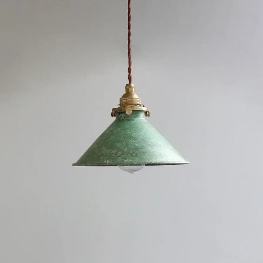 Suspension luminaire vintage design en métal et cuivre élégant