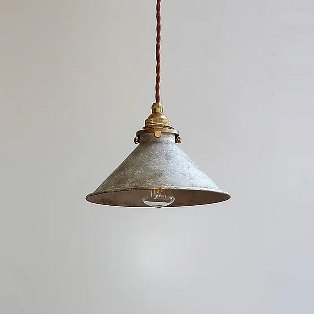 Suspension luminaire vintage design en métal et cuivre élégant