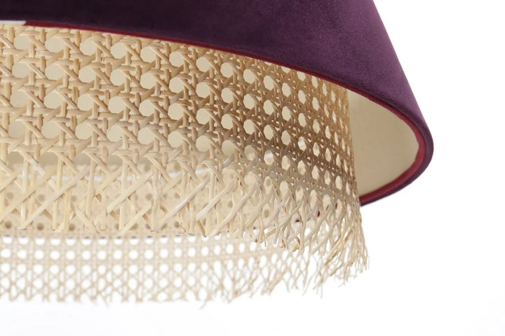 Suspension Luminaire | SENSEI RATTAN (VIOLET)