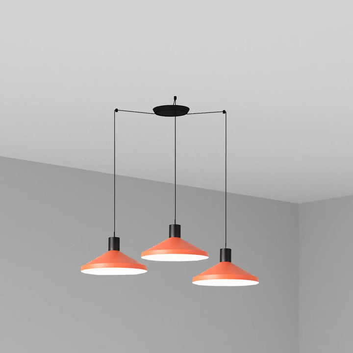 Suspension Kombo 40 cm terracotta à 3 suspensions de Faro Barcelona