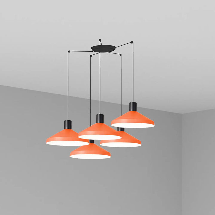 Suspension Kombo 40 cm terracotta à 5 suspensions de Faro Barcelona
