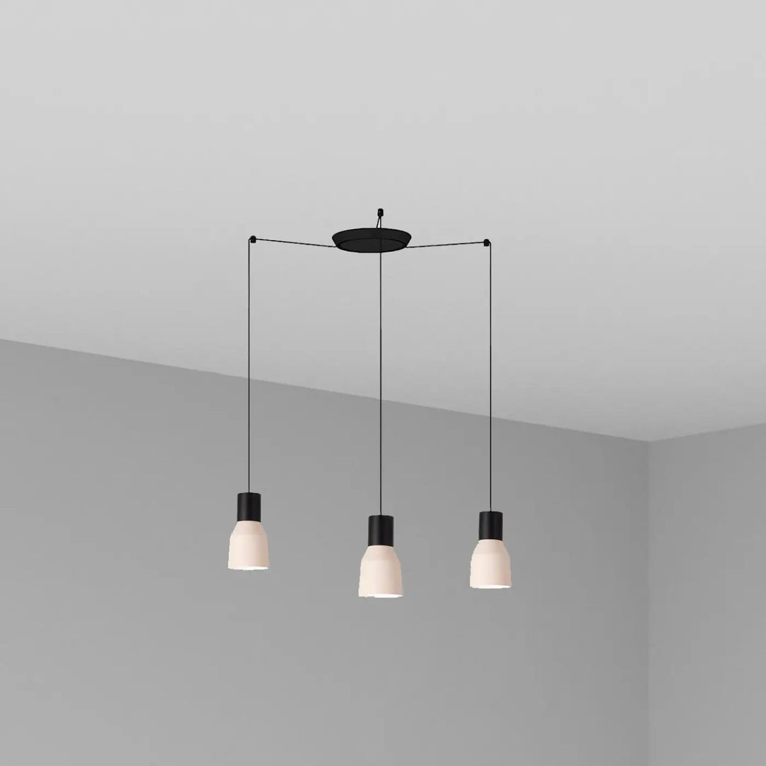 Suspension Kombo 12 cm beige à 3 suspensions de Faro Barcelona