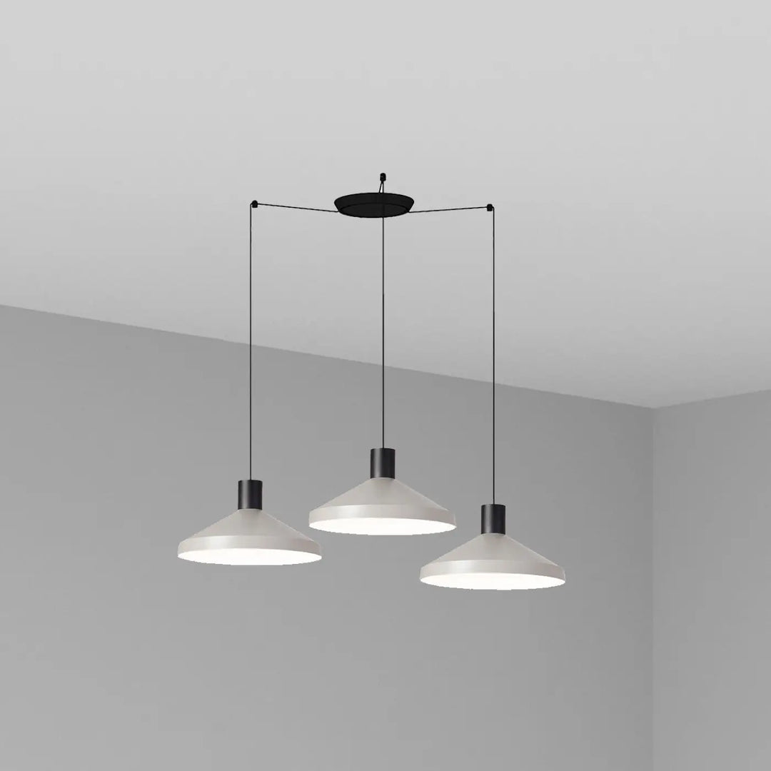 Suspension Kombo 40 cm grise à 3 suspensions de Faro Barcelona