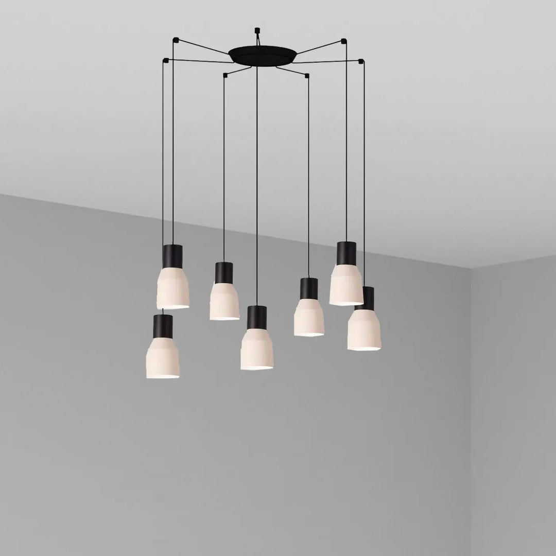 Suspension Kombo 12 cm beige à 7 suspensions de Faro Barcelona