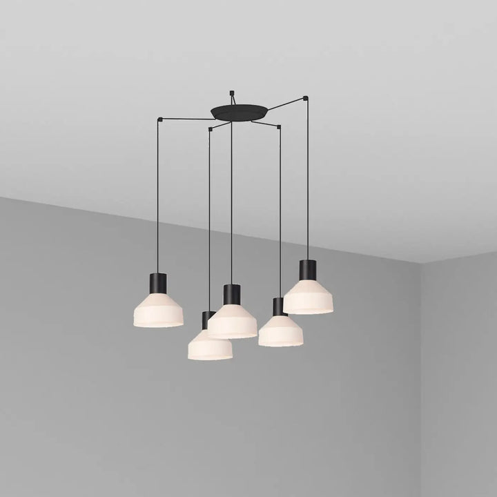 Suspension Kombo 20 cm beige à 5 suspensions de Faro Barcelona