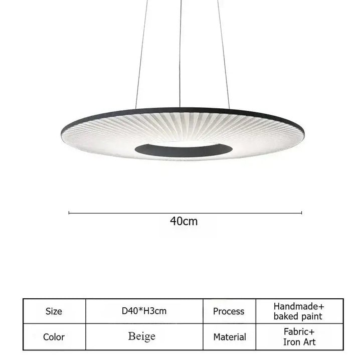 Suspension minimaliste beige avec structure style chic