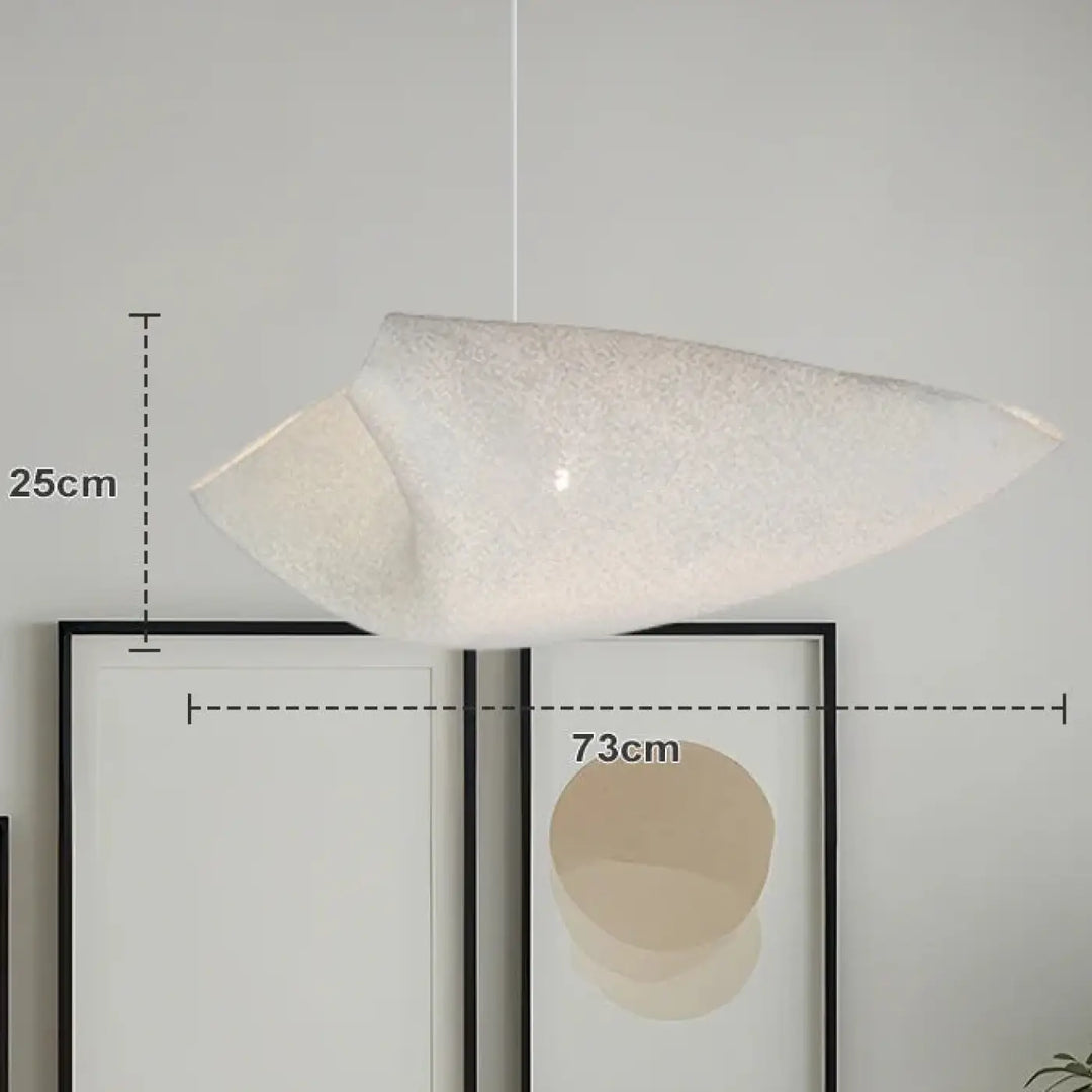 Suspension moderne blanc forme organique minimaliste