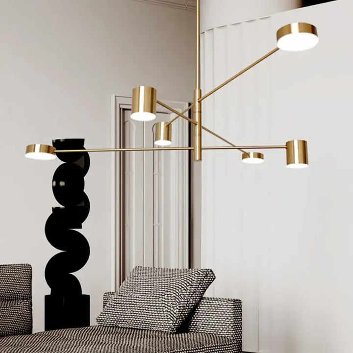 Modern Fashion Black Golden Lustre Led Chandelier Loft Nordic lamp Decorative indoor hanging for livingroom bedroom