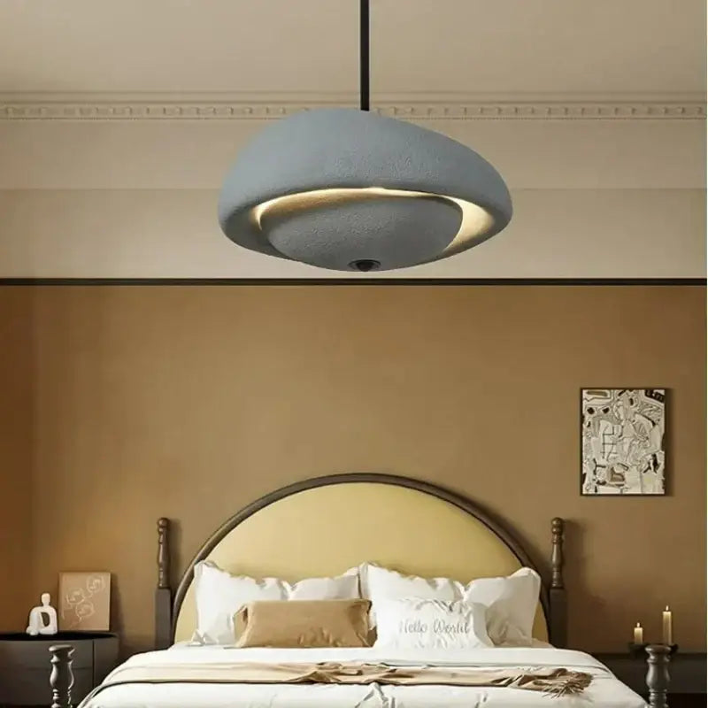 Suspension Moderne Design Dôme Texturé Blanc Noir Gris Intérieur Doré
