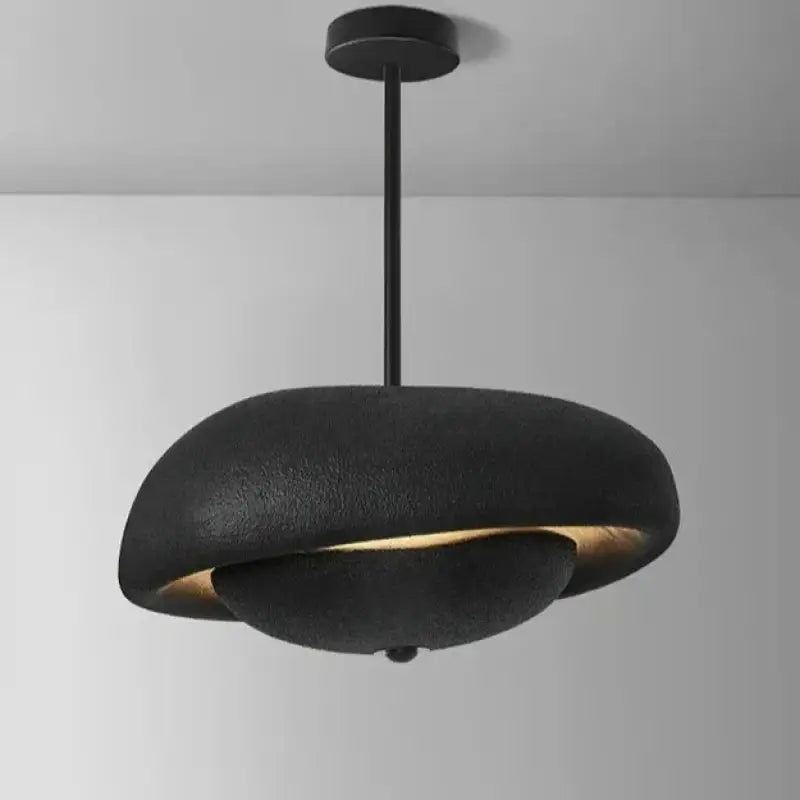 Suspension Moderne Design Dôme Texturé Blanc Noir Gris Intérieur Doré