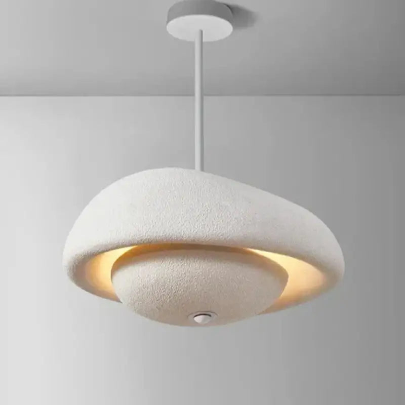 Suspension Moderne Design Dôme Texturé Blanc Noir Gris Intérieur Doré