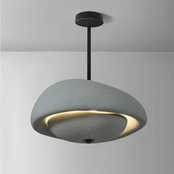 Suspension Moderne Design Dôme Texturé Blanc Noir Gris Intérieur Doré