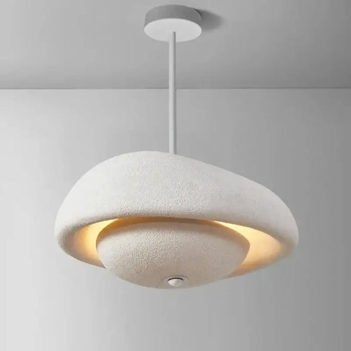 Suspension Moderne Design Dôme Texturé Blanc Noir Gris Intérieur Doré