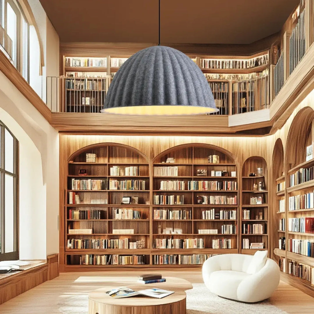 Suspension moderne en feutre côtelé style nordique