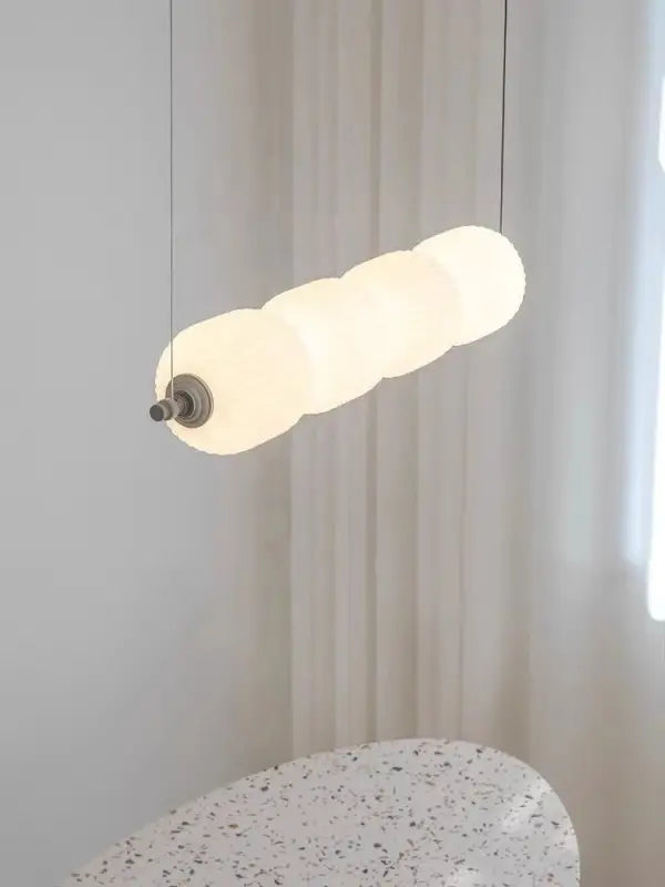 Suspension Moderne Globes Plastique Opalin Style Minimaliste