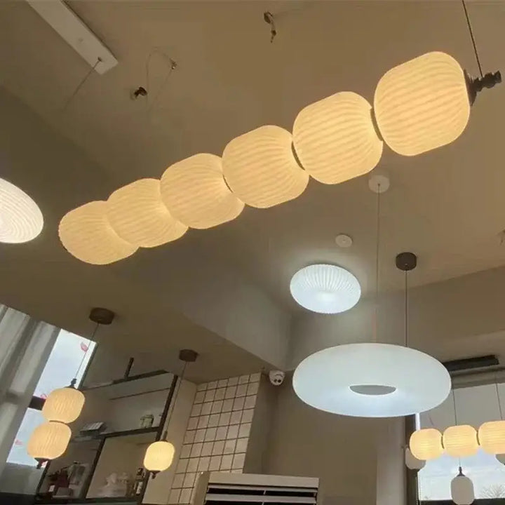 Suspension Moderne Globes Plastique Opalin Style Minimaliste Blanc