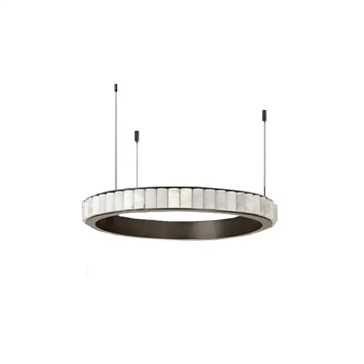 Suspension moderne led design marbre et acier élégance