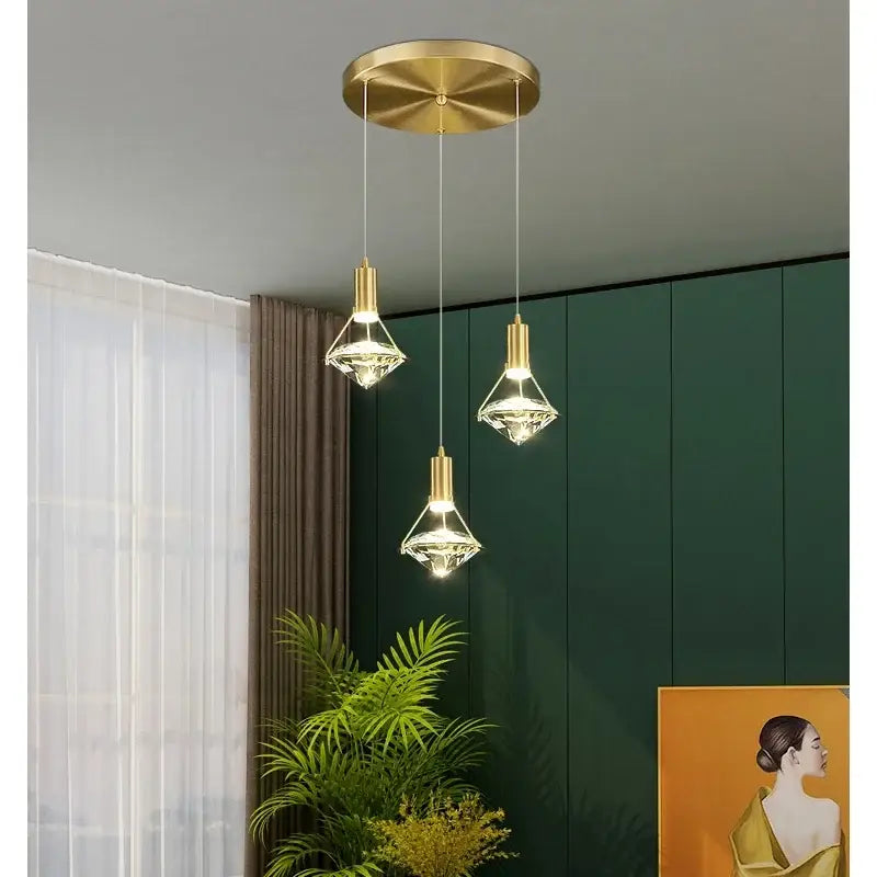 Suspension Moderne Multi Lumières Cristal Raffiné Éclat Chic
