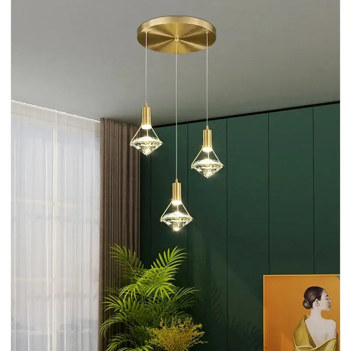 Suspension Moderne Multi Lumières Cristal Raffiné Éclat Chic